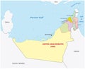 United arab emirates administrative map