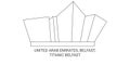 United Arab Emirates, Belfast, Titanic Belfast travel landmark vector illustration Royalty Free Stock Photo