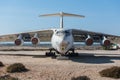United Arab Emirates, Dubai, 07/11/2015, abandoned cargo plane left in the desert in Umm Al Quwains
