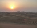 United Arab Emirates Dubai Desert Safari Sunset Landscape Adventure Royalty Free Stock Photo