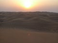 United Arab Emirates Dubai Desert Safari Sunset Landscape Adventure Royalty Free Stock Photo