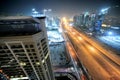 United arab emirates: dubai skyline at night Royalty Free Stock Photo