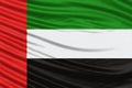 United Arab Emirates Flag Wave Close Up, national flag Royalty Free Stock Photo
