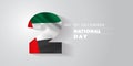 United Arab Emirates happy national day greeting card, banner, vector illustration Royalty Free Stock Photo