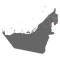 United arab emirates map Oman and Ajman, geography blank concept, background vector illustration