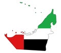 United Arab Emirates.Map of UAE vector illustration