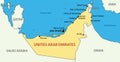 United Arab Emirates - map - vector