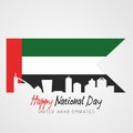 United Arab Emirates national day background design with colorful smoke from jet plane. UAE holiday celebration background. Spirit Royalty Free Stock Photo