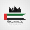 United Arab Emirates national day background design with colorful smoke from jet plane. UAE holiday celebration background. Spirit Royalty Free Stock Photo