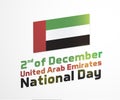 United Arab emirates national day december the 2nd. Vector illustration of uae event. Banner background Royalty Free Stock Photo