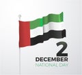 United Arab emirates national day december the 2nd. Vector illustration of uae event. Royalty Free Stock Photo