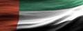 United Arab Emirates national flag waving texture background. 3d illustration Royalty Free Stock Photo