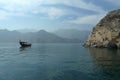 United Arab Emirates Oman dolphin watching boat trip Khasab Musandam dhow cruise