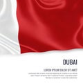 The United Arab Emirates state Dubai flag.