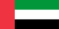 United Arab Emirates UAE flag. Official colors. Correct proportion. Vector