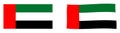 United Arab Emirates UAE flag. Simple and slightly waving vers