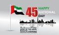 United Arab Emirates UAE National Day background Royalty Free Stock Photo