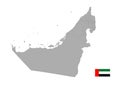 United Arab Emirates vector map Royalty Free Stock Photo