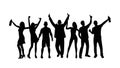 United Cheering People Icon for Teamwork Triumph, vector design Generative AI Royalty Free Stock Photo