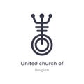 united church of christ icon. isolated united church of christ icon vector illustration from religion collection. editable sing
