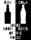 United force of rum and cola Royalty Free Stock Photo