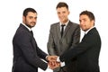 United happy team of business men Royalty Free Stock Photo