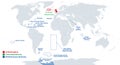 United Kingdom, British Overseas Territories and Crown Dependencies, political map