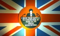 Woman flat icon with Theresa May quote