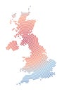 United Kingdom dotted map. Royalty Free Stock Photo