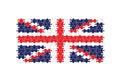 United Kingdom puzzle effect national flag country emblem Royalty Free Stock Photo