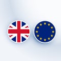 United kingdom and european union symbol and badges Royalty Free Stock Photo