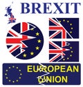 United Kingdom exit from the European Union signs Royalty Free Stock Photo