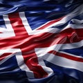 United Kingdom flag background, realistic, ripples Royalty Free Stock Photo