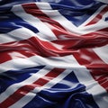 United Kingdom flag background, realistic, ripples Royalty Free Stock Photo