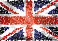 United Kingdom flag dots Royalty Free Stock Photo