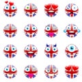 United Kingdom Flag Emojis Royalty Free Stock Photo