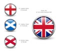 United Kingdom flag -England, Scotland, Ireland. Union Jack Royalty Free Stock Photo