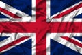 United Kingdom flag on fabric texture. 3d work and 3d image Royalty Free Stock Photo