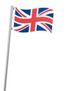 United Kingdom flag on a flagstaff Royalty Free Stock Photo