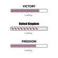 United Kingdom flag loading banners Royalty Free Stock Photo