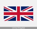 National Flag of United Kingdom. UK British Country Flag. United Kingdom of Great Britain and Northern Ireland Union Jack Detailed Royalty Free Stock Photo