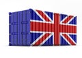 United Kingdom Flag on side of Shipping Container