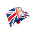 United Kingdom flag, vector illustration on a white background Royalty Free Stock Photo