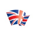 United Kingdom flag, vector illustration on a white background Royalty Free Stock Photo