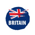 United Kingdom flag, vector illustration on a white background Royalty Free Stock Photo