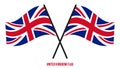 United Kingdom Flag Waving Vector Illustration on White Background. United Kingdom National Flag Royalty Free Stock Photo