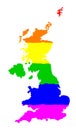 United Kingdom Gay Pride Flag Royalty Free Stock Photo