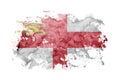 United Kingdom, Great Britain, British, Sark flag background painted on white paper with watercolor