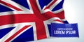 United Kingdom of Great Britain day greeting card, banner vector illustration Royalty Free Stock Photo