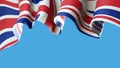 United Kingdom, great britain flag for banner design. Waving british flag on transparent background. British holiday design. Unite Royalty Free Stock Photo